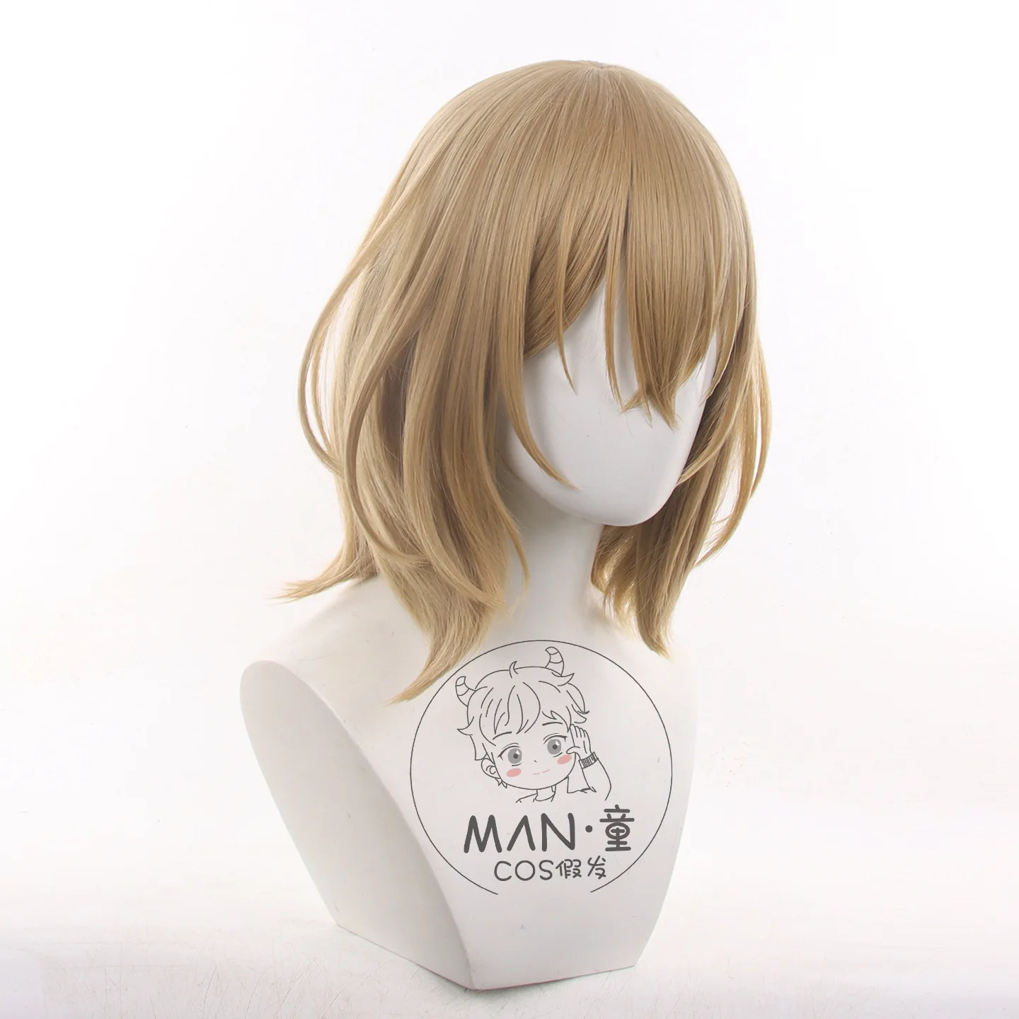 الفتاة غير البشرية التي تريد أن تفعلني 800 عامًا من Himanako شعر مستعار تأثيري فروة الرأس المستديرة هدية الهالوين