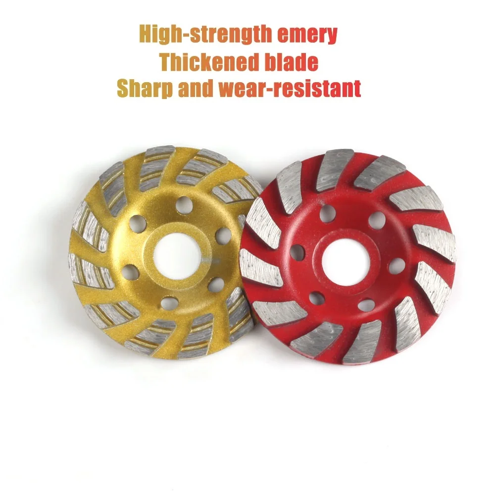 1/2 Pack Diamond Cup Wheel 4 Inch Concrete Turbine Diamond Cup Wheel Heavy Duty Angle Grinder Wheel