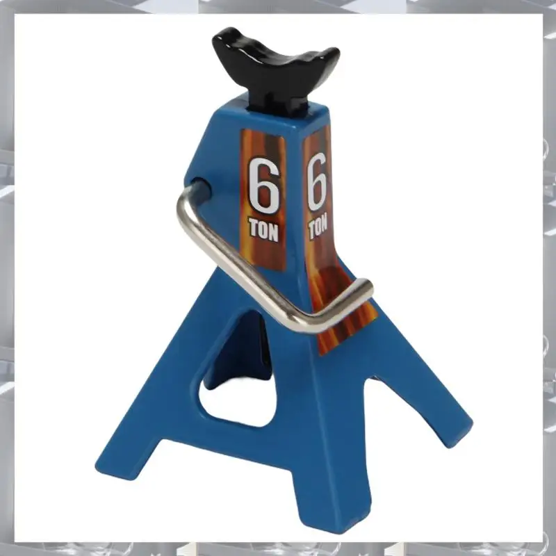 A84F-8X Metal Jack Stands Simulation Mini  For 1/10 RC Crawler Truck Car Trx4 SCX10 Simulation Climbing Vehicles-Blue