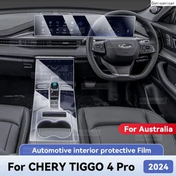 For CHERY TIGGO 4 PRO 2024 TPU Car Interior Protection Film Sticker instrument Center Control Navigation Screen Panel
