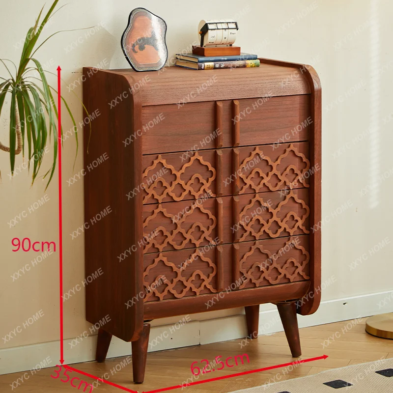 

Retro Style Storage Cabinet Narrow Luxury Design Minimalist Display Cabinet Rustic Elegant Muebles Salon Living Room Furniture