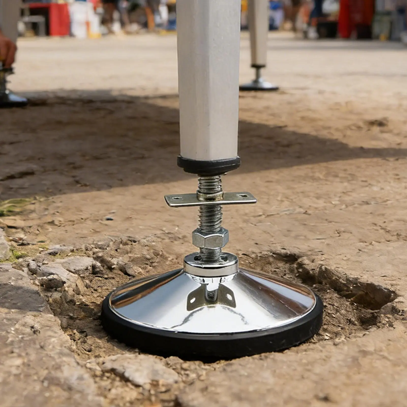 

Table Leg Levelers 6 Inch Adjustable Height Riser Heavy Duty Pool Table Leg Levelers Pad for Clubs Restaurants Uneven Floors