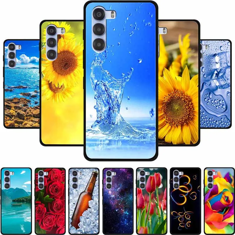 For ZTE Nubia S 5G Case Fashion Flower Black Silicone Soft Phone Case For ZTE Nubia S 5G A403ZT Back Cover Case Funda Para Coque