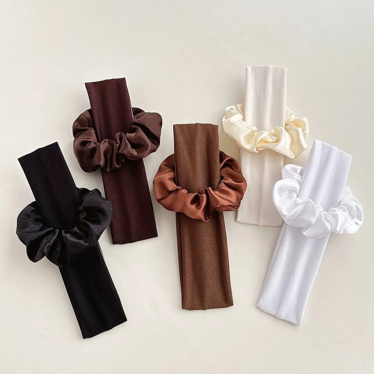 Four Seasons Solide Sport-Stirnbänder für Damen, Fitness, Laufen, Yoga, einfarbig, elastische Haarbänder, Stretch-Haar-Accessoires für Make-up – Detail 4