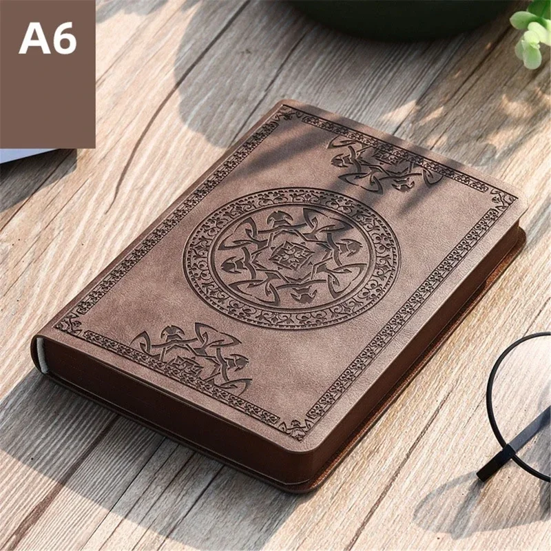 New Portable Vintage Pattern PU Leather Notebook Diary Notepad Stationery Gift