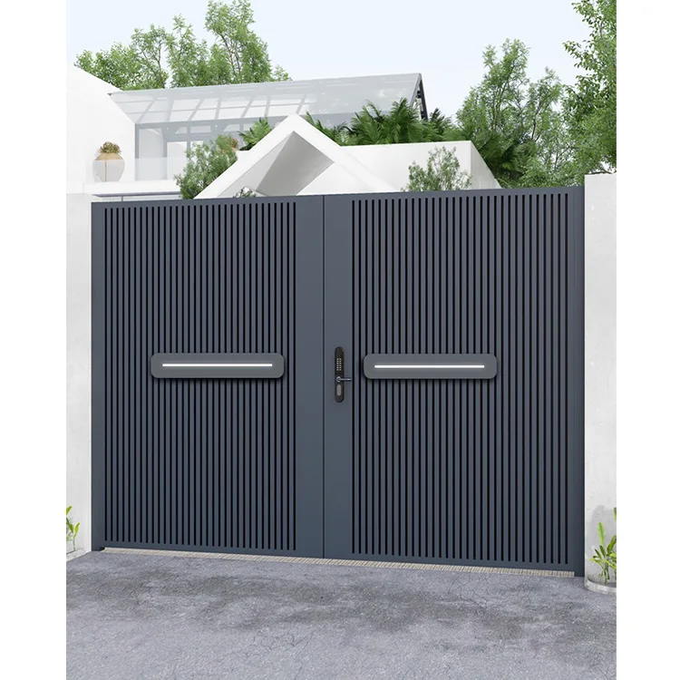 Modern Entrance Metal Fence High Quality Gate Outdoor Gate Automation Fence Electric Entry Gate Door
