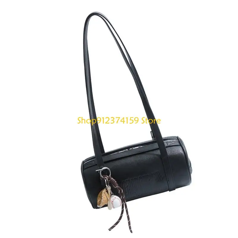 G5AE Cylinder Shaped Shoulder Bag For Women 2025 Fashionable Armpit Bags PU Leather Crossbody Purse Evening Handbag