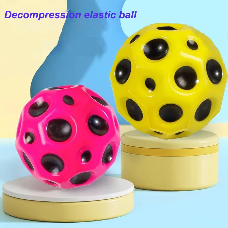 High Resilience Hole Ball Soft Bouncing Ball PU Anti Gravity Rubber Bounce Stress Ball Outdoor Indoor Party Games Sport Toys