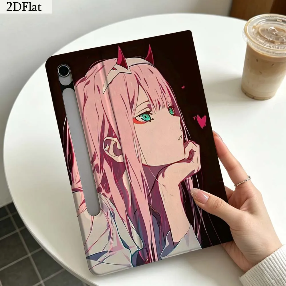 Cartoon Pink 02 Girl Eyes Gift For Samsung Galaxy Tab S11 S10 S9 S8 S7 S6 A11 A10.1 A9 A8 A7 Ultra FE Plus Soft Tablet Case