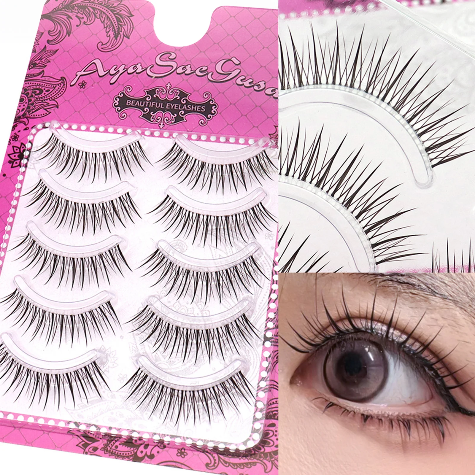 Eyelash Extension Cat Eye Wispy - Cílios Postiços Naturais Efeito Olho de