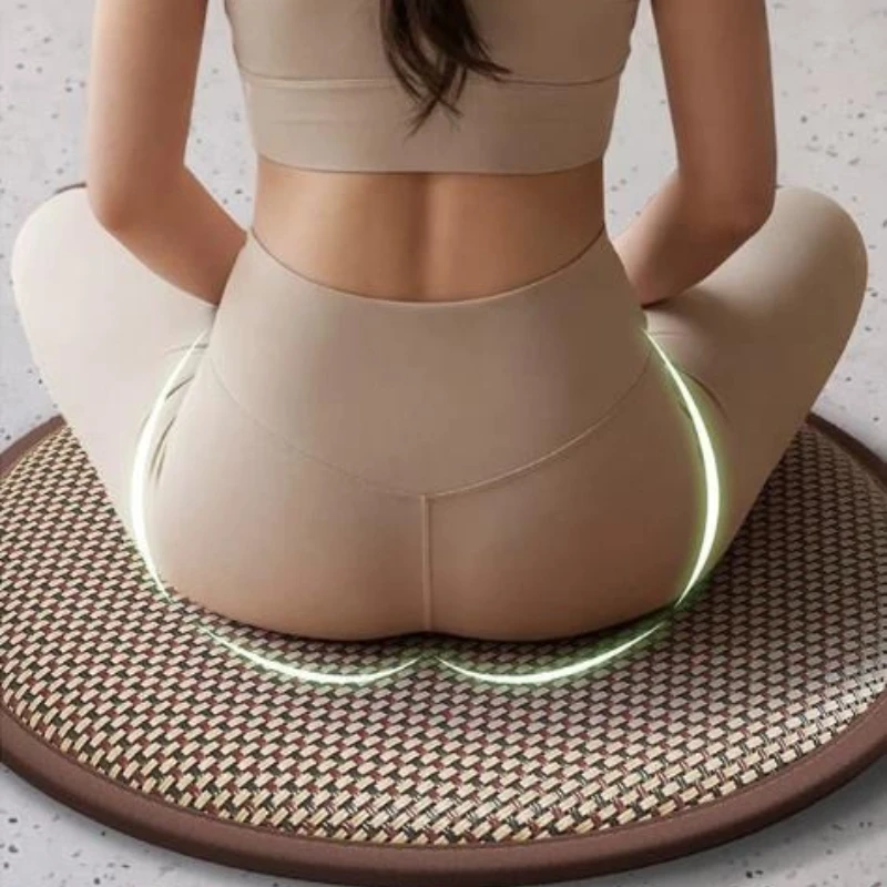Rattan‑Woven Cooling Tatami Futon Seat Cushion Floor Meditation Mat for Home Balcony Bay Window Indoor Decoration Yoga