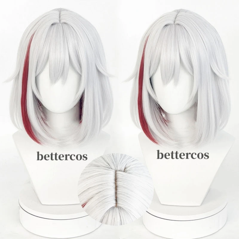 

Honkai Star Rail Topaz Cosplay Wig Silver Grey Red Wig Cosplay Anime Cosplay Wigs Heat Resistant Synthetic Wigs Halloween