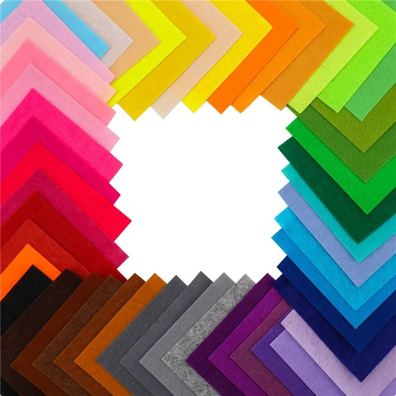 

YWDZ-80 шт. квадраты из фетровой ткани DIY ремесленные изделия из фетра разные цвета текстильные нечеткие ткани для шитья скрапбуков