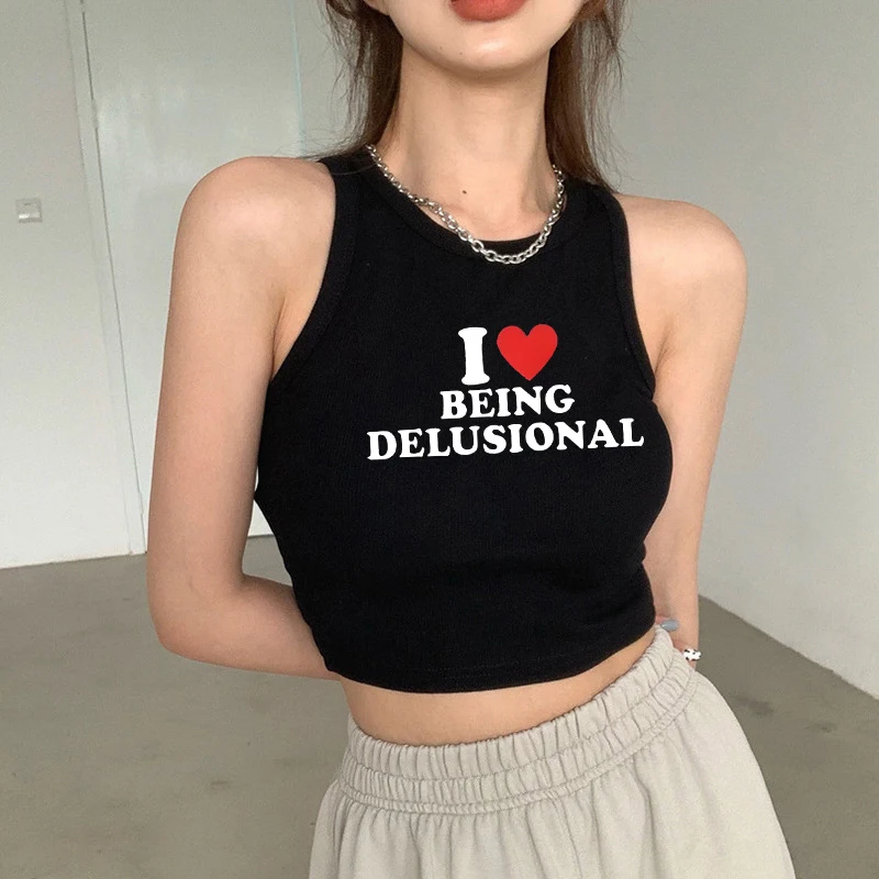 Harajuku Punk Hip Hop Slim Tees 90s Vintage Creative Letter รูปแบบพิมพ์เสื้อยืดผู้หญิงแฟชั่นรอบคอแขนสั้น Crop Top