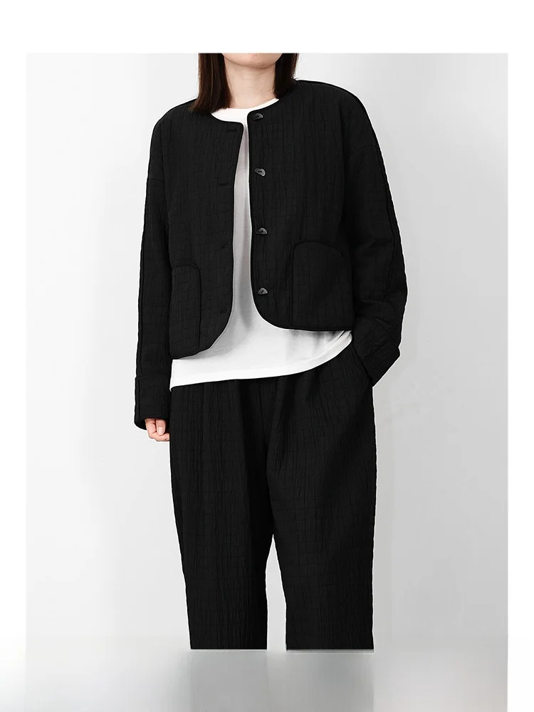 

Warmth mat Loose ort Plaid Cotton Jaet Tee Tee Get Nine Autumn Spring Sle Versatile Straight Cut Polyester N...