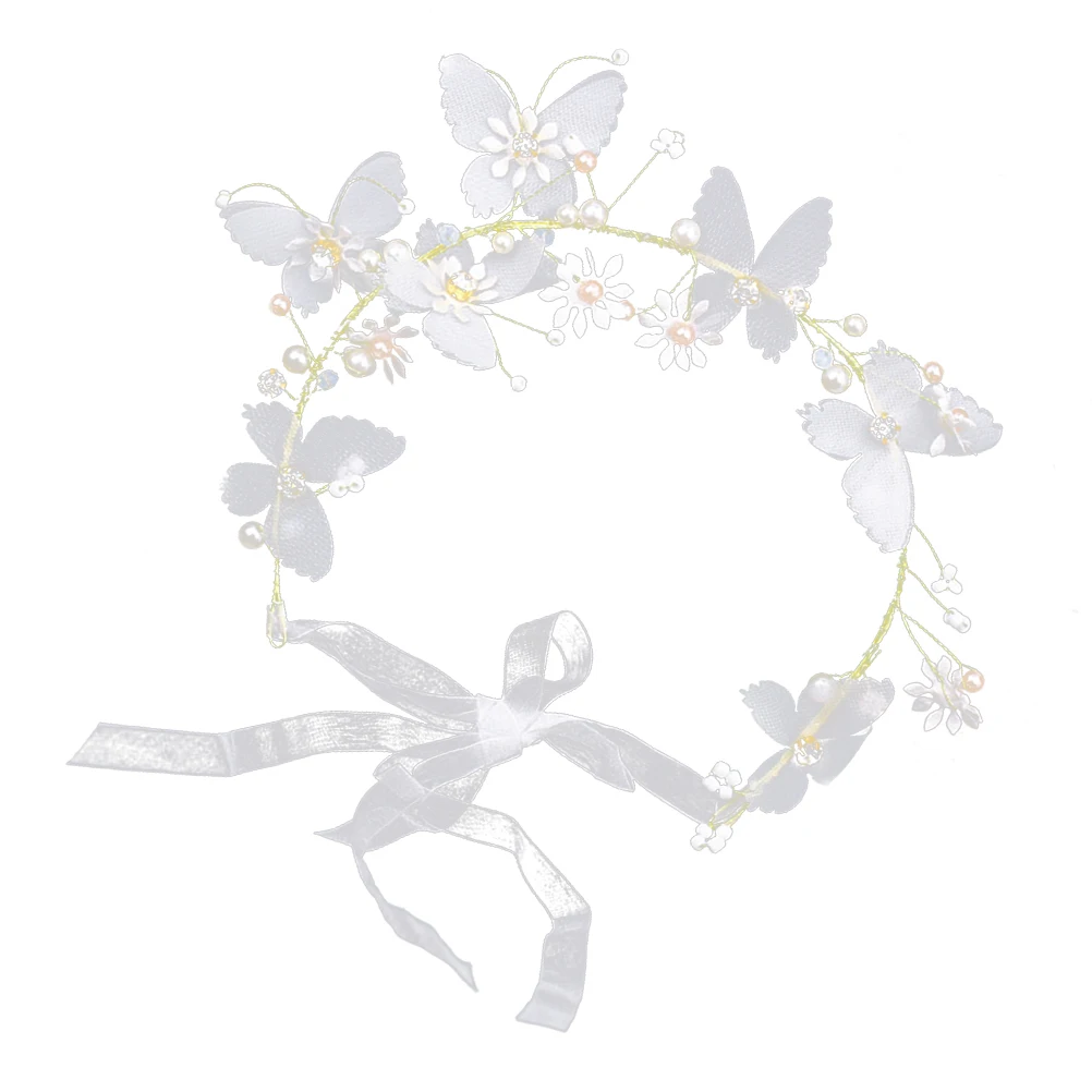 

Floral Headband Artificial Hair Wreath Accessories For Wedding Party Graduation Photography