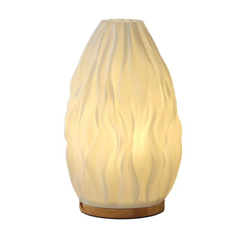 

LICE-Dimmable Novelty Small Table Lamp For Bedroom Vintage Style Striped Small Night Light Lamp Bedside Lamp