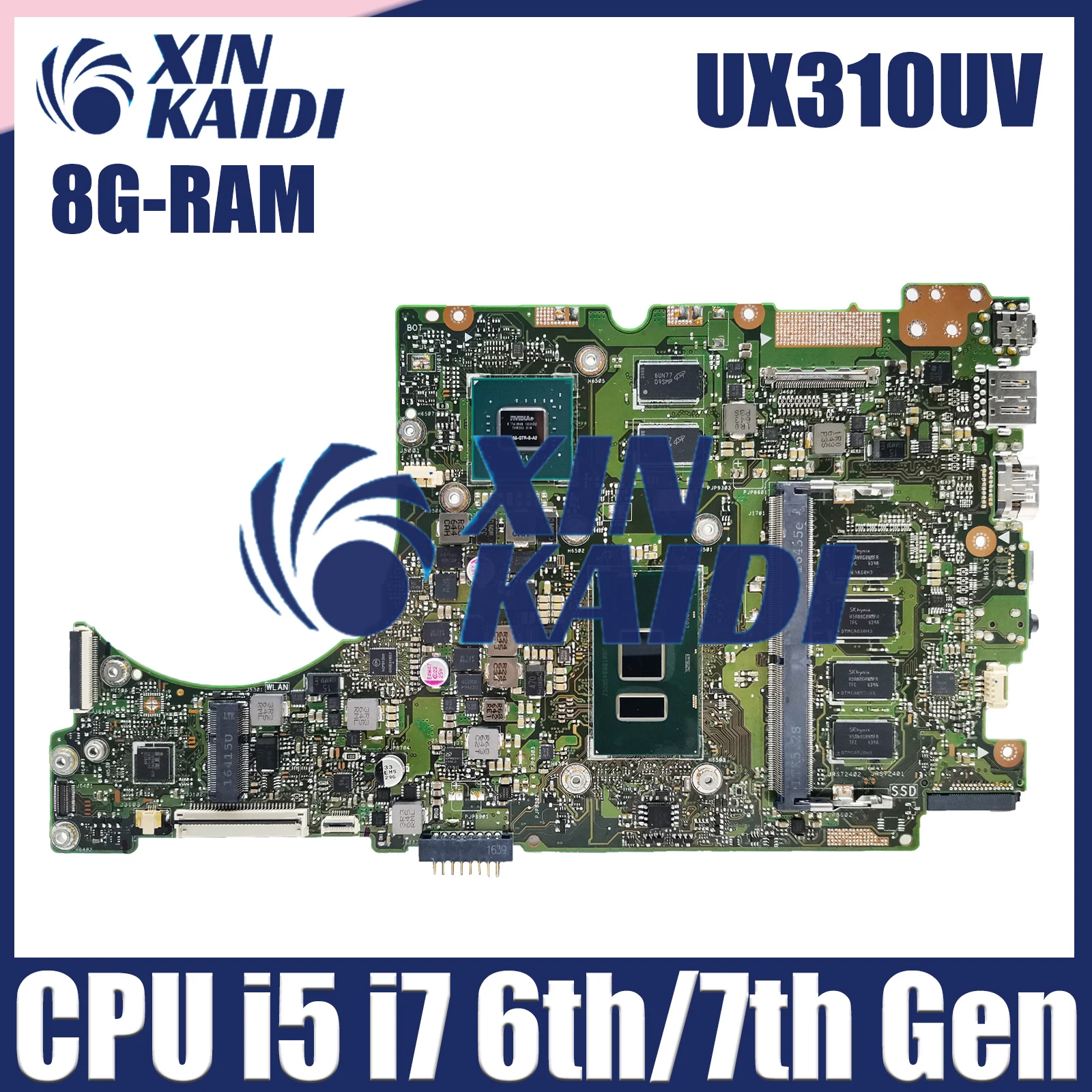 

UX310UV материнская плата для ASUS RX310U RX410U UX410UQK UX310UQK UX310UQR UX310UA UX410UA UX410UV материнская плата для ноутбука i5 i7 8G-RAM