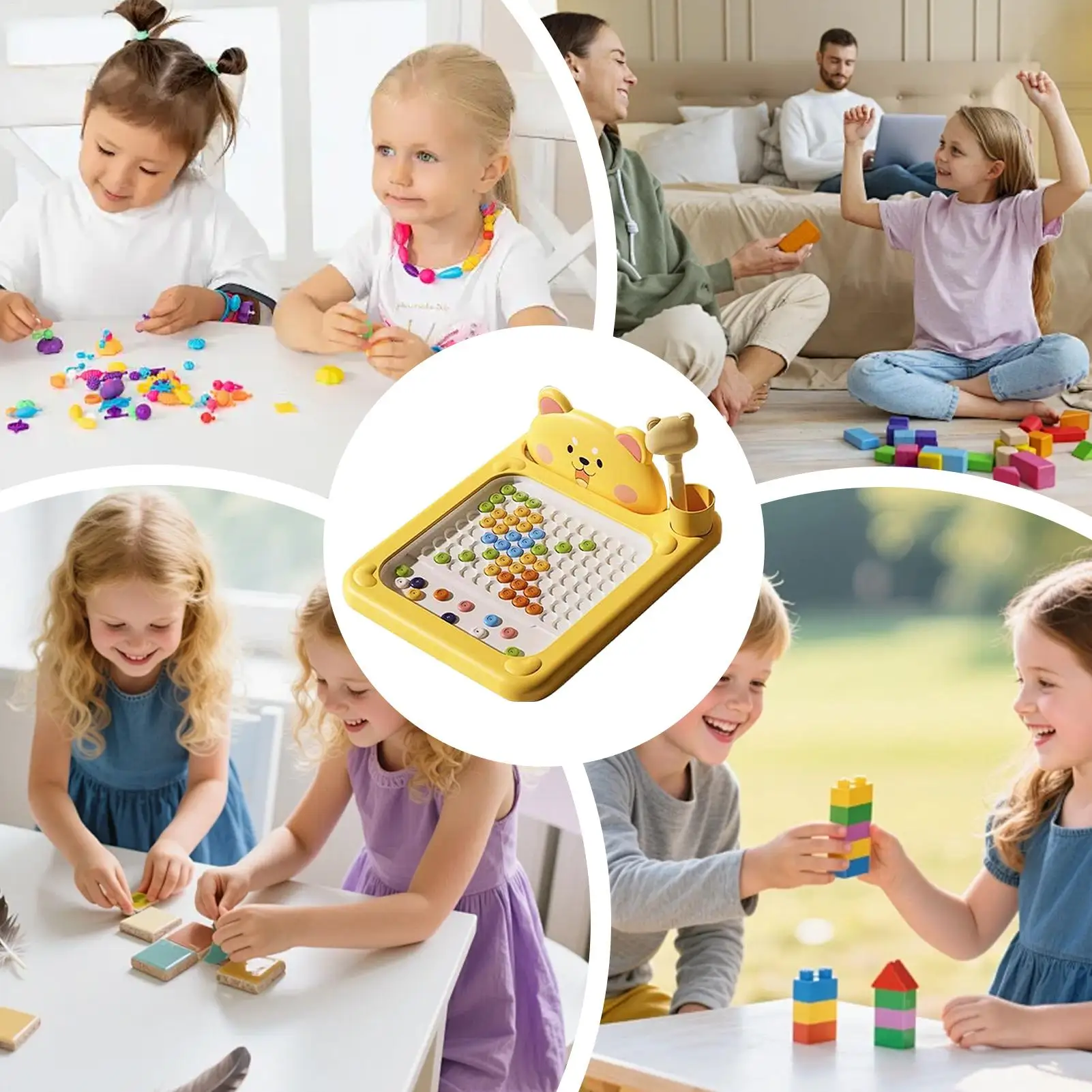 磁気ドットアート 磁気製図板 幼児用 ペン付き 教育用インタラクティブおもちゃ 対象年齢2-5歳 幼児女の子子供男の子