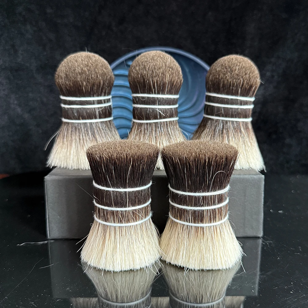 GDMG BRUSH SHD Natural Black Hair Knot Bulb shape or fan shape Beard Shaving Brush Barbershop Tools with Foam view 4