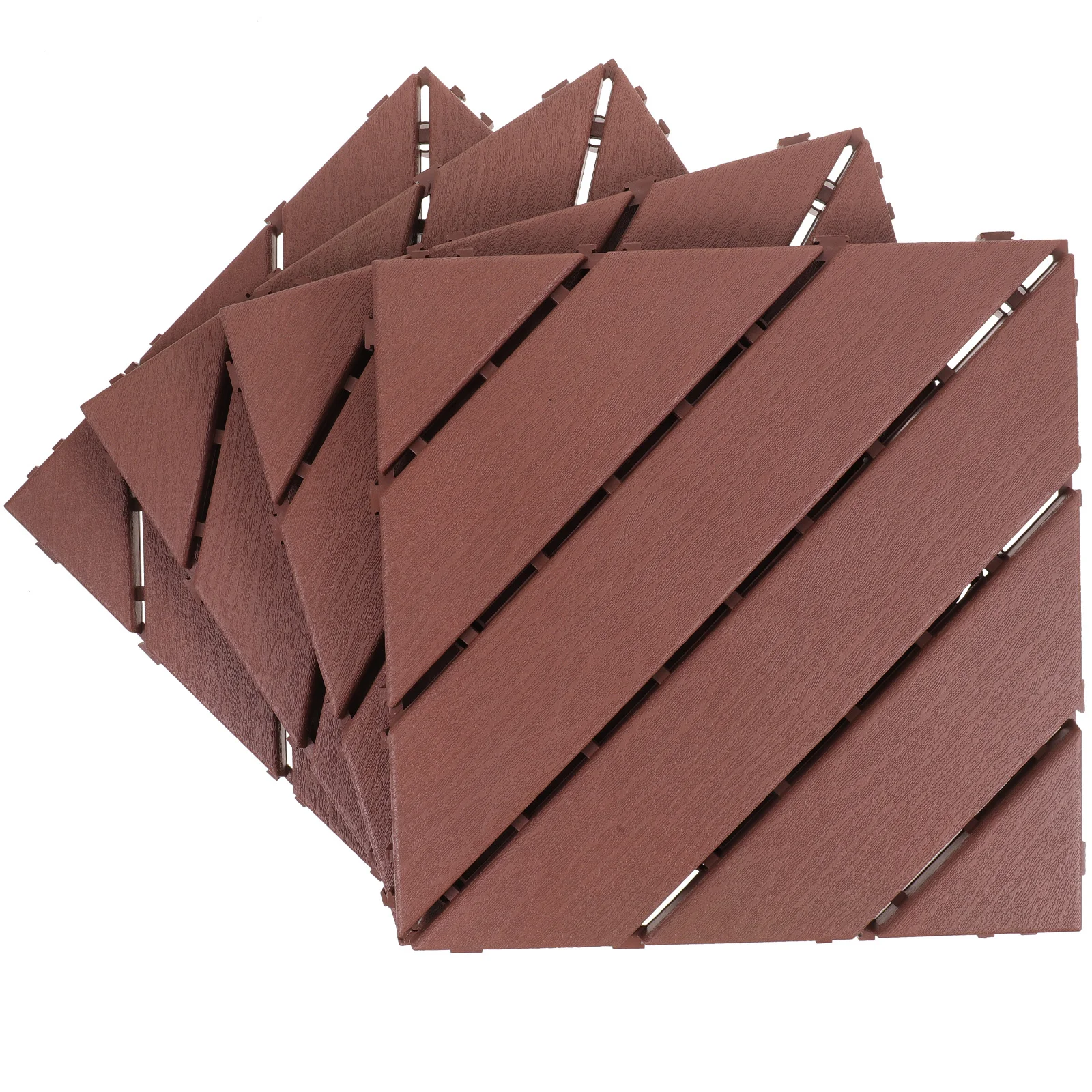 4Pcs Interlocking Deck Tiles Imitation Wood Plastic Durable Outdoor Patio Balcony Flooring Garden Decking Tiles