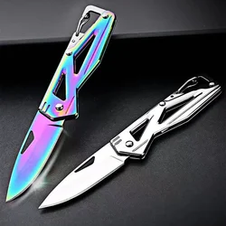 New Mini Kitchen Stainless Steel Outdoor Camping Folding Knife, Bulletproof Carrying Knife, Portable Fruit Pocket Knife