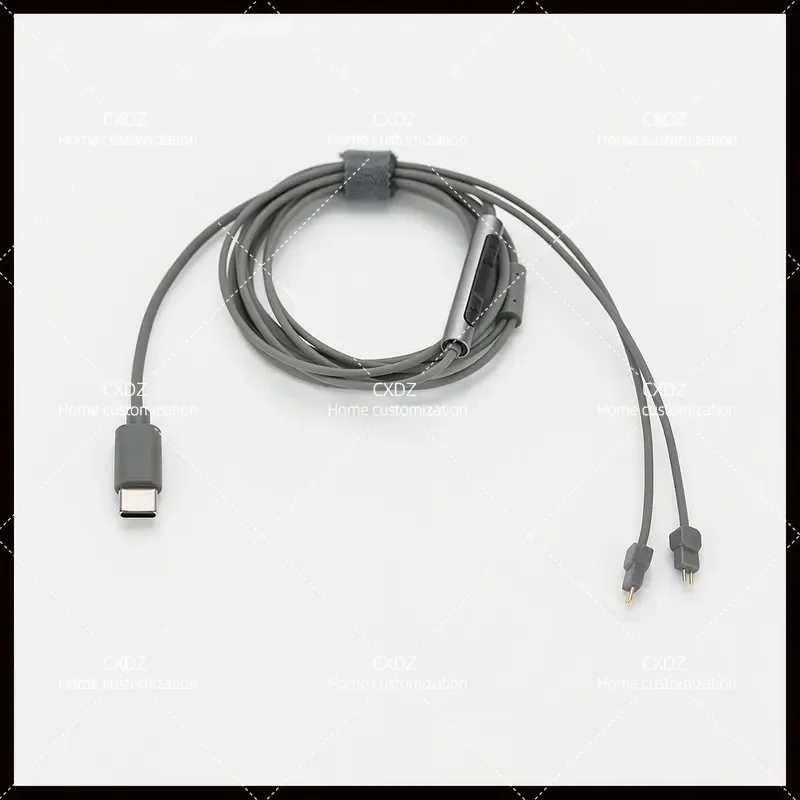 2Pin Earphone Audio Upgrade Cable Type C with Microphone Wire Control 4.4 Balanced Audio Cable