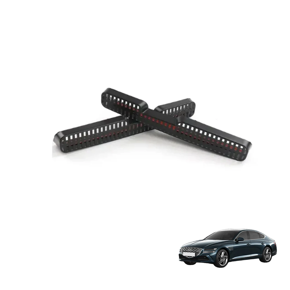 2PCS Black Under Seat Air Outlet Flow Vent Intake Grille Cover For Genesis G80 RG3 2025 2026 Interior Accessories