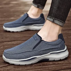 Men's Breathable Casual Canvas Slip Shoes Comfort Slip-on Loafer Soft Loafers Men Sneakers Lightweight Driving Boat Flats Shoes