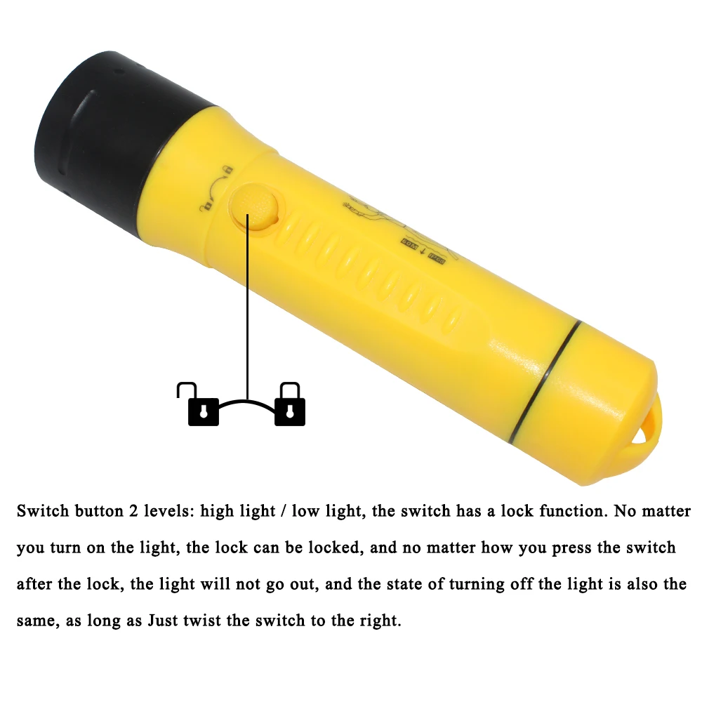 XM L2 LED Diving Flashlight Torch Waterproof Underwater 100m With 3*18650 Battery DC Rechargeable Dive White/Yellow Light Lamp