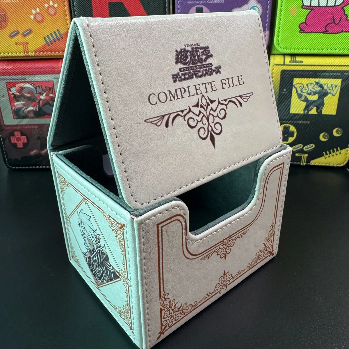 Diy Self Made Yu-Gi-Oh! The Fallen The Virtuous Card Storage Box Ecclesia High End Leather Card Storage Box Anime Card Gift Toy