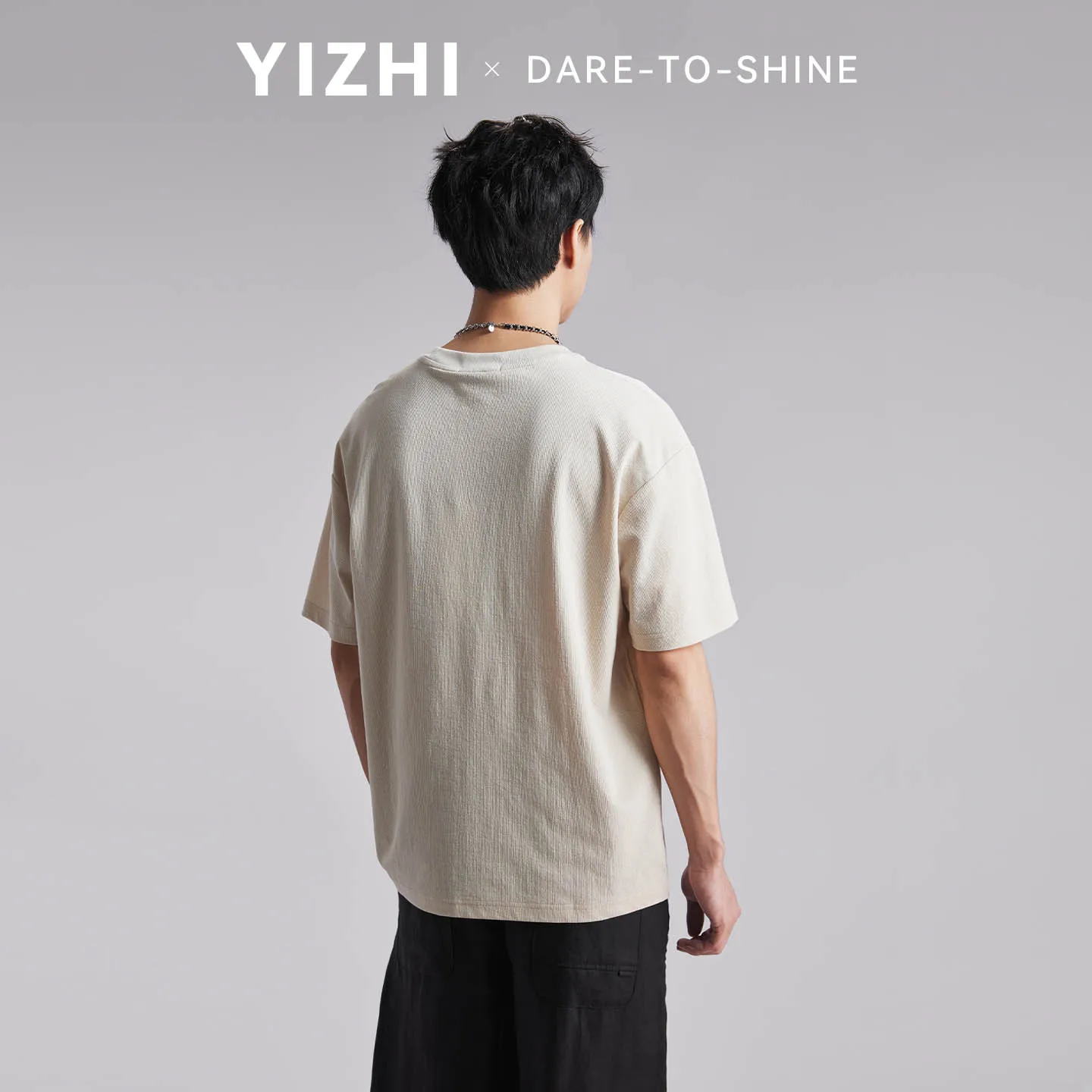 Men's Textured T-Shirt Color Block Wave Pocket 2026 Summer Loose Drop Shoulder Soft Breathable Casual