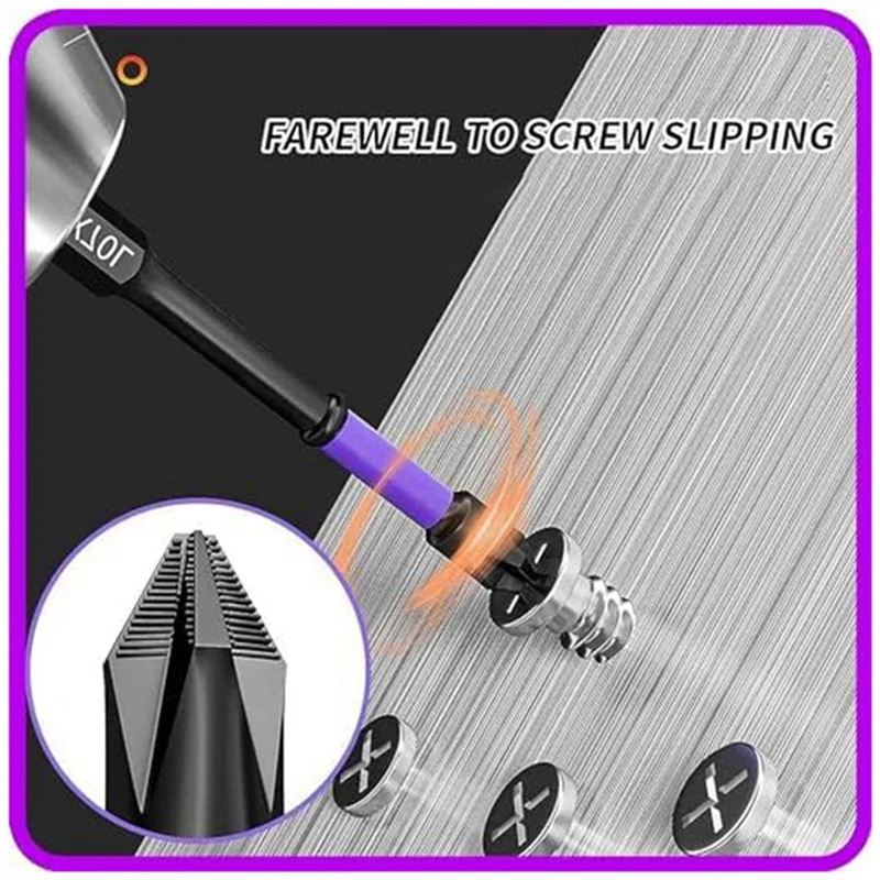 

B17B Magnetic Drill Bits D1 Anti-Slip And Shock-Proof Bits With Phillips Screwdriver Bits Magnetic Screwdriver Set (10Set)