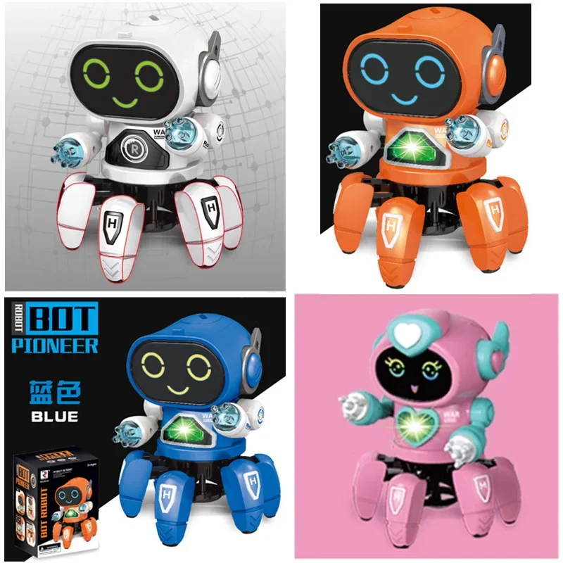 Electric intelligent six-claw dancing robot can sing and dance octopus bionic six-legged children's toy