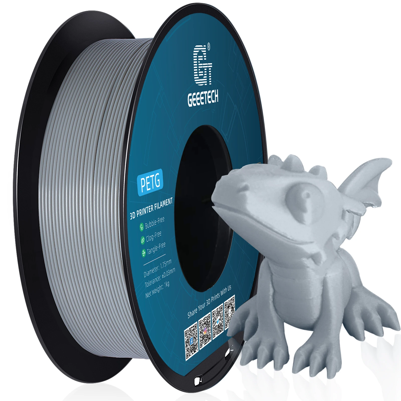 Geeetech 5kg PETG 1.75mm Filament 3D Print Wire Vacuum Packaging Local Warehouses Colorful Plastic for Most FDM 3D Printer