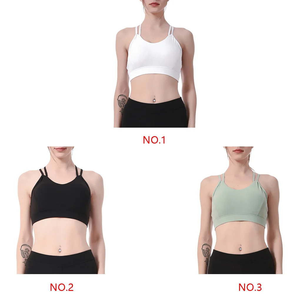ガールズスポーツトップフィットネスランニングヨガブラ女性用クロスエクササイズランジェリー