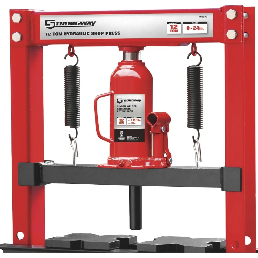 12톤 유압식 샵 프레스 자동차 수리용 강철 프레임 블랙 고압 성능 내구성 및 신뢰성
