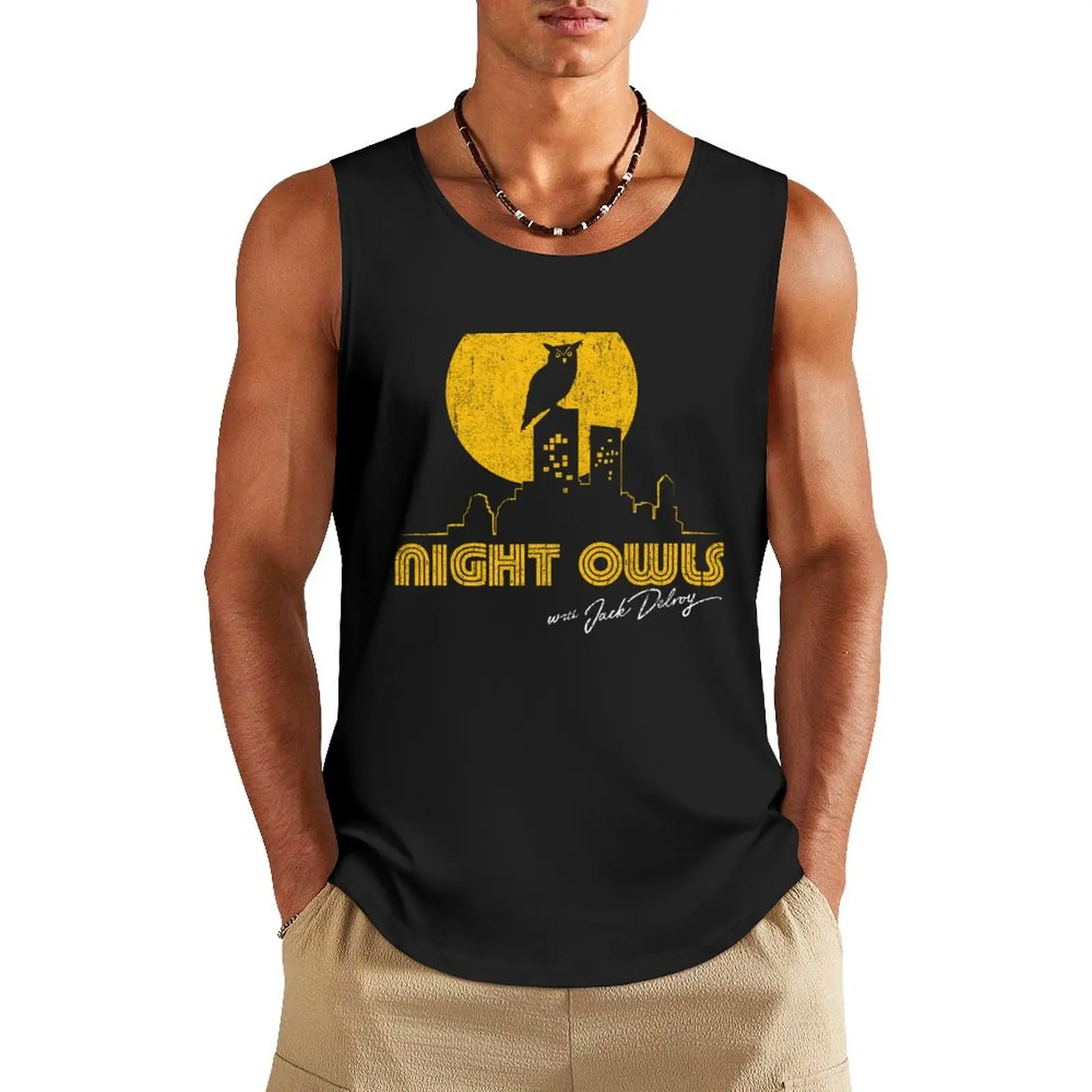 Night Owls with Jack Delroy Tank Top sleeveless tshirts for men sports t-shirts for men