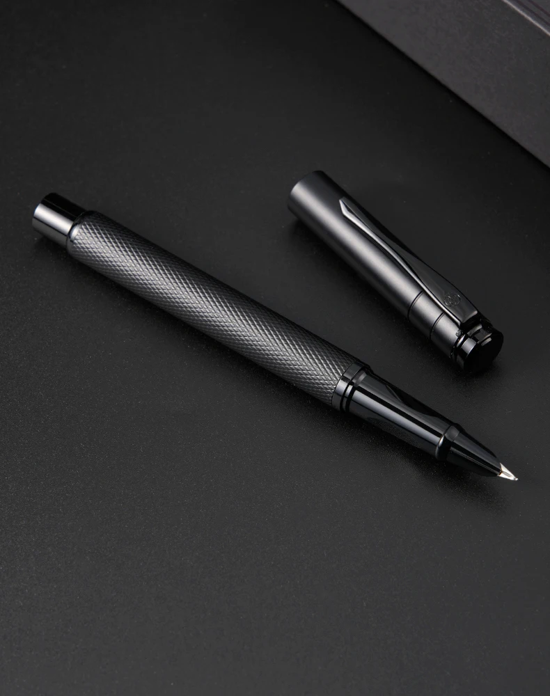 

​Luxury Black Stainless Steel Fountain Pen,0.4/0.5/1.0mm Nib Pen Ideal for Calligraphy,Art&Office Use For Beginners&Professional