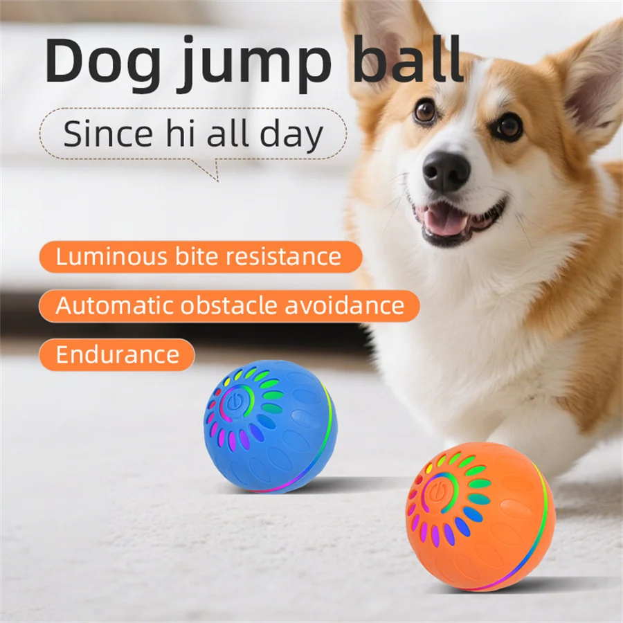 Interactive Smart Dogs Toys Balls - USB Automatic Moving Bouncing Ball for Puppy to Large Dog - Electronic Pet Ball Christmas Gi