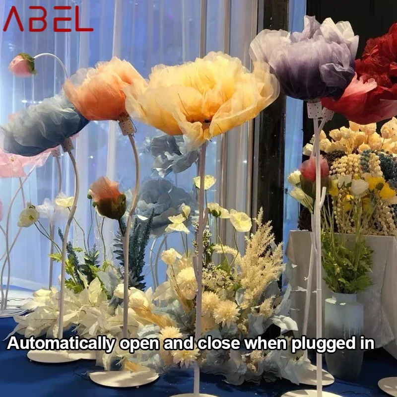 ABEL Floor Lamps With Automatic Opening And Closing Flowers Wedding Lights Festive Atmosphere LED Stage Flower Decoration