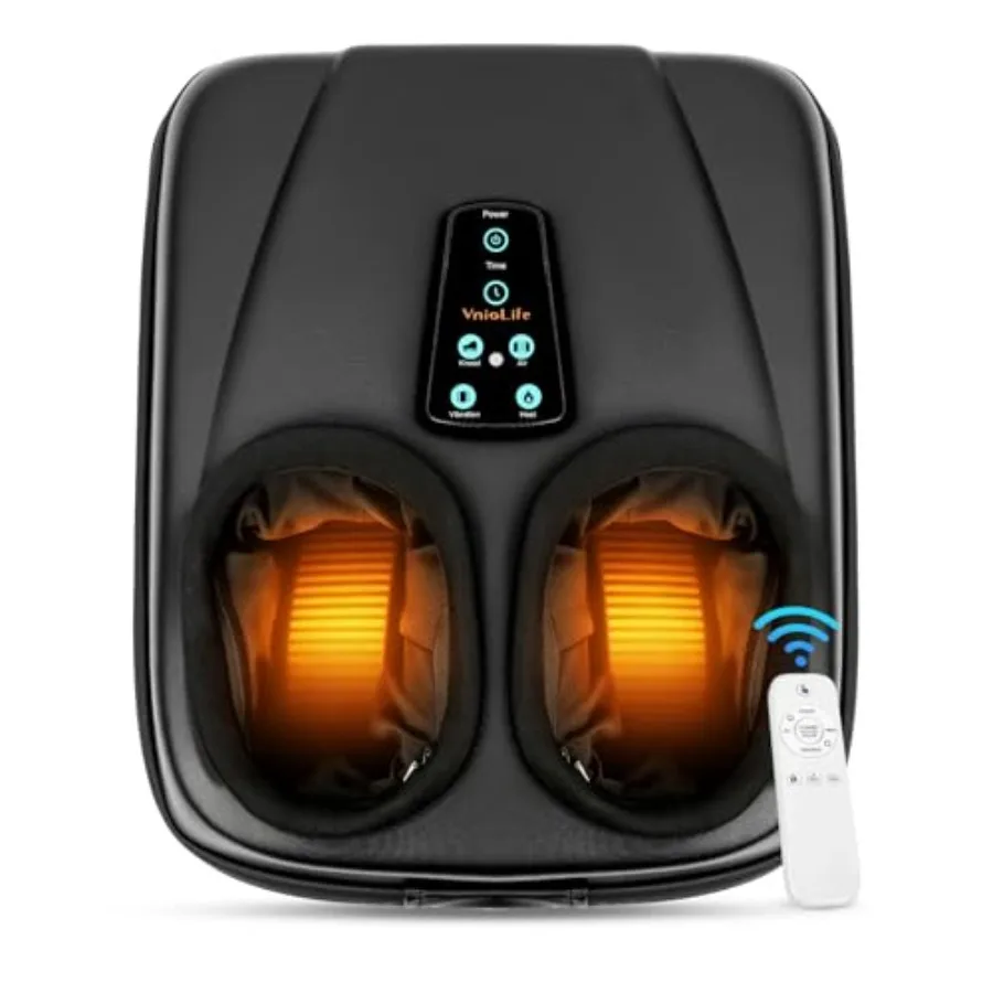 

Shiatsu Foot Massager Machine with Heat for Plantar Fasciitis Relief Deep-Kneading Compression Foot Warmer with Remote Control