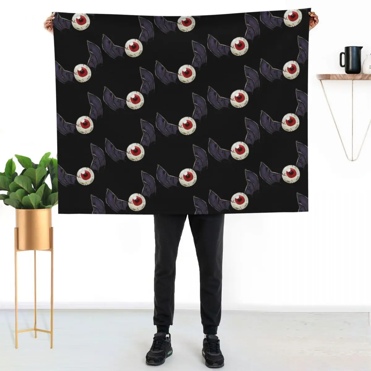 Eyebat Throw Blanket Faux Fur Soft Warm Blanket for Bed