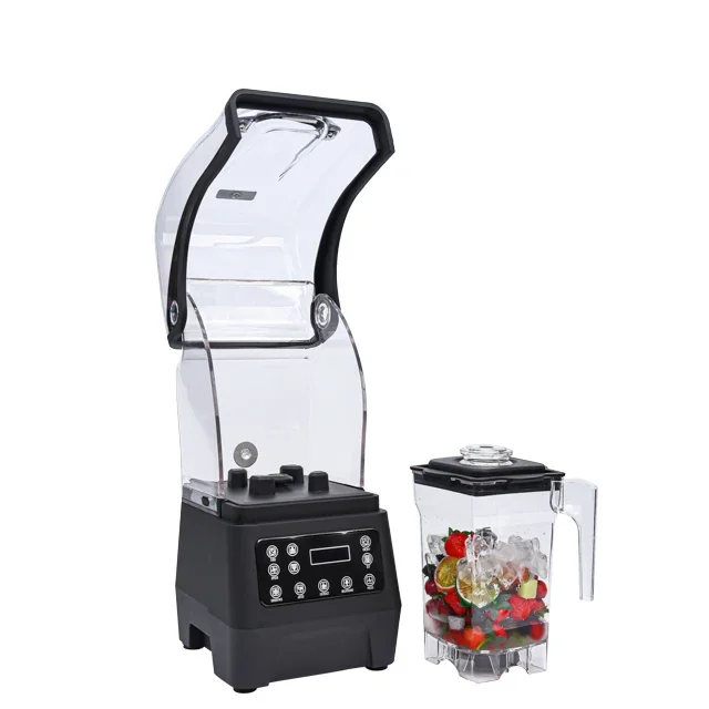 Soundproof Blender With Cover mixer juicer and blender heavy duty silent  commercial smoothie  maker blender