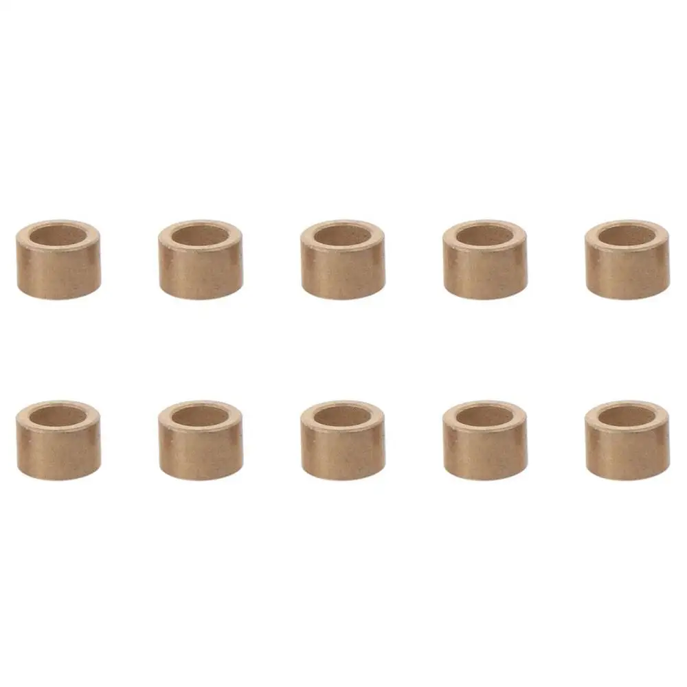 10pcs Durable Sintered Bronze Bearing Sleeve Gold Self-Lubricating Bushings Bronze Bushings Machine Tools