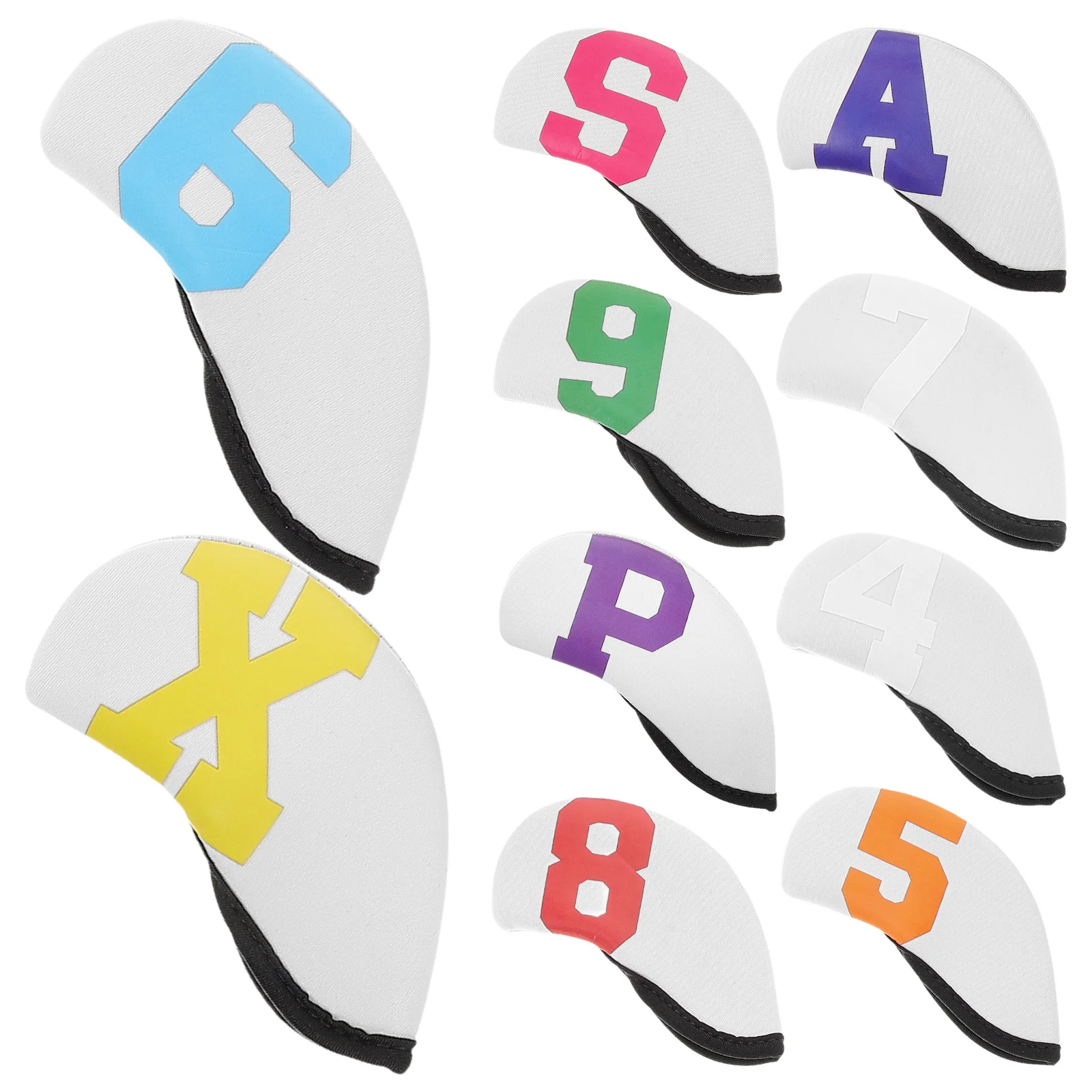 

10Pcs Golf Iron Head Covers Universal Fit Neoprene Club Protectors Numbered Design Shockproof Wear Resistant Ideal for Outdoor