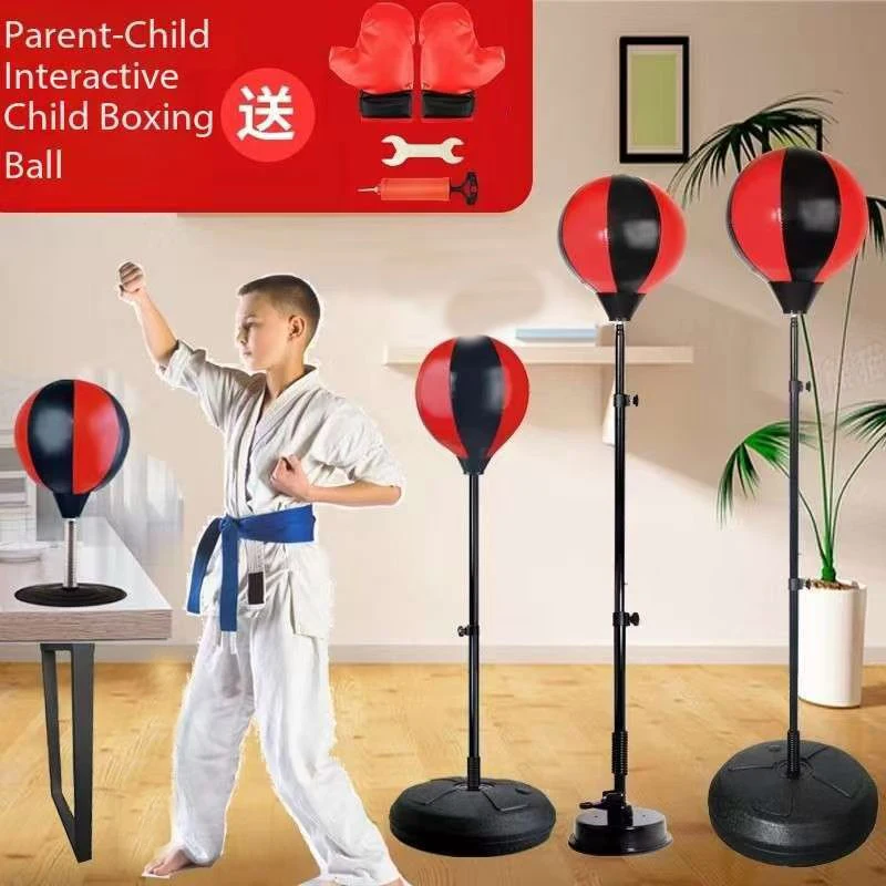Vertical 360-Degree Rotating Boxing Ball Stress-Relief Rebound Speed Training Bag
