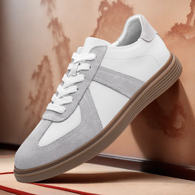 

Spring 2025 Men's White Sneakers - Couple Style, Trendy & Versatile, Lightweight Breathable & Height-Increasing