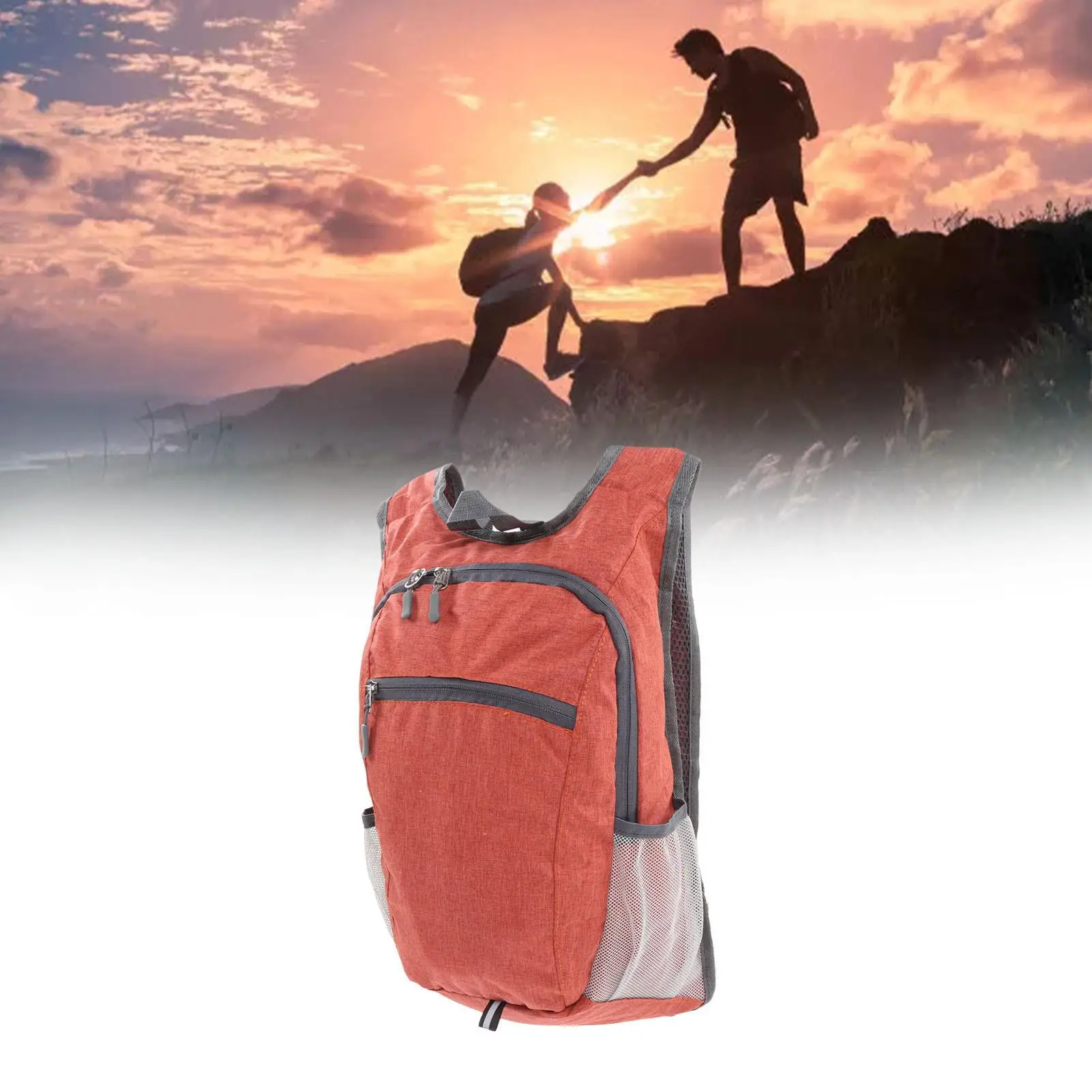 กระเป๋าเป้เดินป่าแบบพับได้น้ำหนักเบาความจุขนาดใหญ่พร้อมแถบสะท้อนแสงสำหรับการผจญภัยกลางแจ้ง