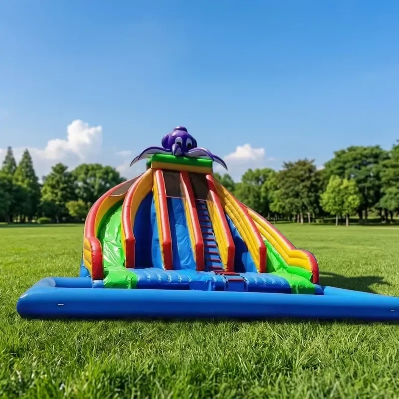 WINSUN Custom Inflatable Factory Sale Octopus Dry Slides for Sale, Jungle Slides for Pool, Animal Theme Water Slides for Hire